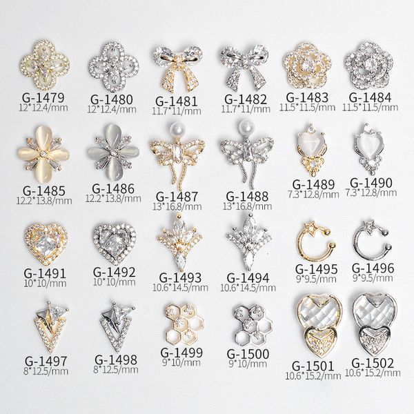 Nail Art Decorações 10 pçs/lote 3D Love Flower Zircon Cristais Liga de Metal Strass Jóias Nail Art Decorações Unhas Acessórios Encantos Suprimentos 230729