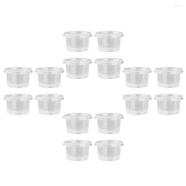 Bicchieri usa e getta Cannucce 50 pezzi Mousse Plastica Dessert Cup Contenitore trasparente Budino Coperchi portatili