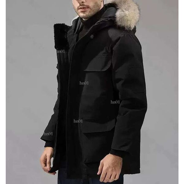 Jaqueta Masculina Feminina Com Capuz Quente Parka Masculino Jaqueta Ganso Canadense Vestuário com Estampa de Letras Outwear Quente Esportes Ao Ar Livre Casaco Grosso A1