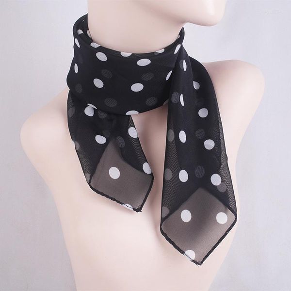 Sciarpe Donna Piccola sciarpa di seta in raso Stampa quadrata Protezione solare Garza Femme Fazzoletto Bandana Collo Capelli Cravatta sottile Scialli