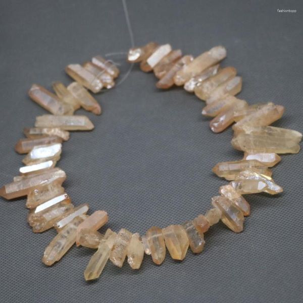 Подвесные ожерелья Champagn Healing Crystal Quartz Beads Top Top Choker Point Rock Fashion Женщины прекрасные украшения каменные кинджики