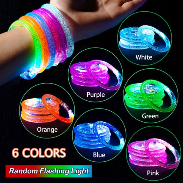 10 Stück LED-Armband-Armband, leuchtet im Dunkeln, Partyzubehör, Neonlicht-Armband, Spielzeug, Hochzeitsdekoration