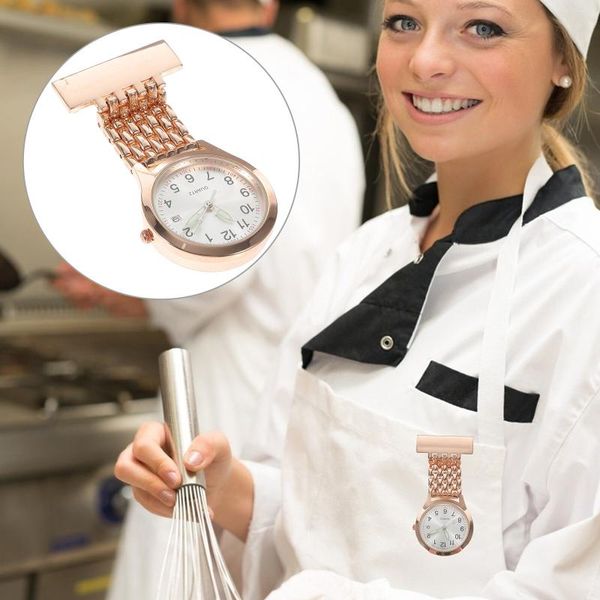 Relógios de pulso Relógios de Bolso Masculino Estetoscópio Feminino Suprimento Digital Alfinete de Colar LED Liga de Enfermagem Noctilucente Estudante
