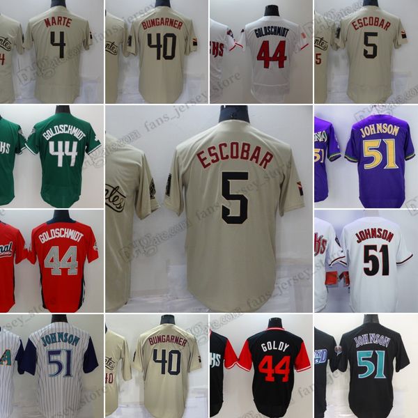 Randy Johnson Paul Goldschmidt Maglia da baseball Corbin Carroll Madison Bumgarner Ketel Marte Escobar Maglia cucita Uomo S-XXXL