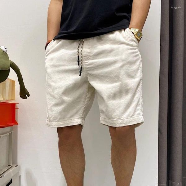 Shorts masculinos de veludo cotelê Five Point para homens de rua vintage Ruffian calças de moletom masculinas casuais de perna larga