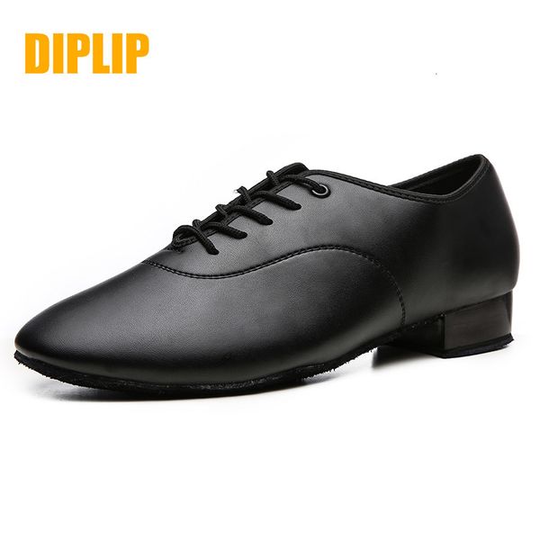 Sapatos de dança marca DIPLIP sapatos de dança latina moderno masculino salão de baile tango crianças homem sapatos de dança preto cor branca 230728