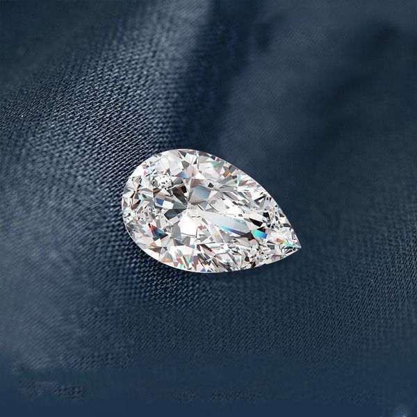 Diamanten Edelsteine Stein 0,35ct bis 6ct Birnenform Diamant D Farbe Vvs1 Lose Perlen für Frauen Ringschmuck 230728