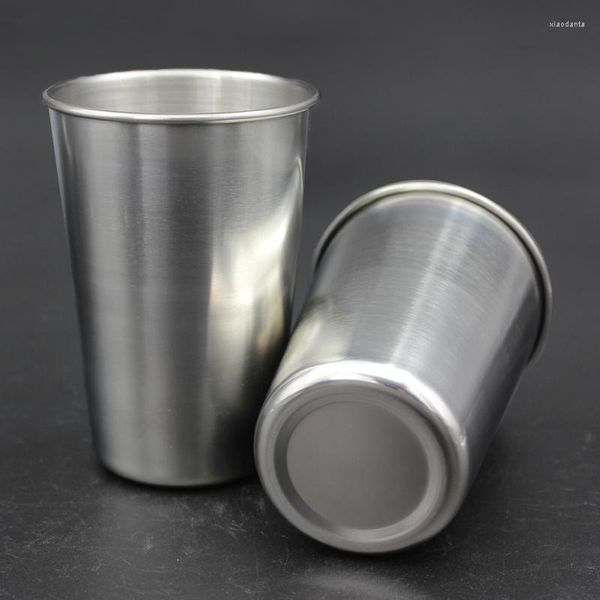 Canecas 1 Pcs 200/500ml Aço Inoxidável Metal Copo de Cerveja Copos de Vinho Copo de Café Chá Leite Acessórios para Casa Acampamento Artigos de Viagem