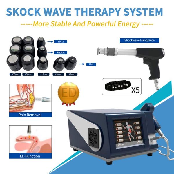 Outros equipamentos de beleza Fisioterapia Equipamento de terapia balística pneumática Máquina de massageador de pernas Dispositivo de alto potencial Sw8 Hot Shockwave