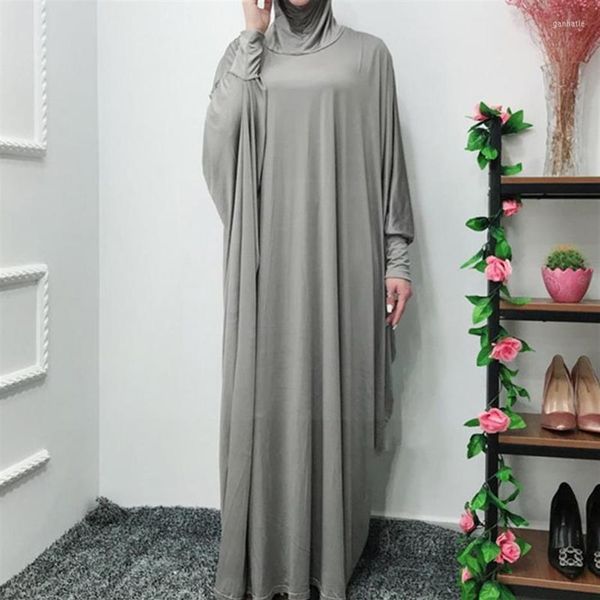Etnik Giyim Ramazan Müslüman Tek Parça Dua Hijab Elbise Giyim Abaya Kapak Dubai Jilbab Kadınları Niqab Kapşonlu Tam Çöp Mütevazı I2474