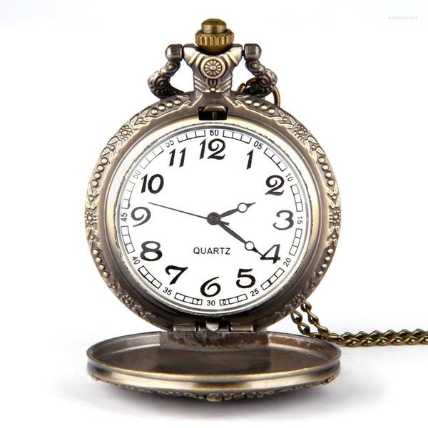 Relógios de pulso Vintage Grande Muralha com Pingente de Bolso Relógio de Quartzo Colar Moda Masculina Relógio de Pulso Mecânico