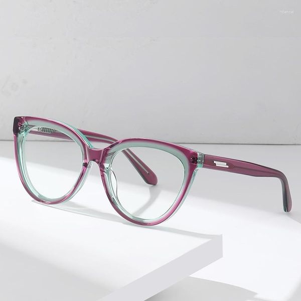 Солнцезащитные очки Cohk Fashion Cat Eye Anti Blue Lights Glasses Женщины дизайнерские прозрачные объективы.