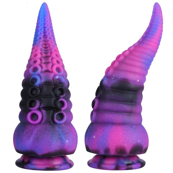 Brinquedos Anais Enorme Polvo Tentáculos Ânus Realista Dildo Ventosa Silicone líquido macio Anal falso Pênis Masturbação Violetas Porn Sex Toys 230728