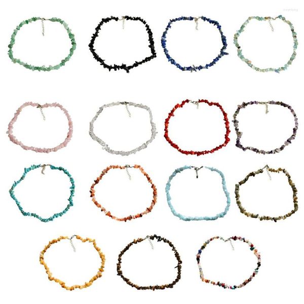 Anhänger-Halsketten aus Legierung, geeignet für jedes Alter – modische Halskette für Damen, Stein-Accessoires