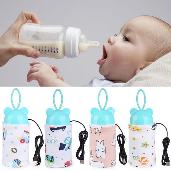 Aquecedores de mamadeira Esterilizadores# Aquecedor de bebê portátil Aquecedor de algodão estampado Alimentação infantil Copo de leite USB Bolsa de armazenamento Acessórios 230728