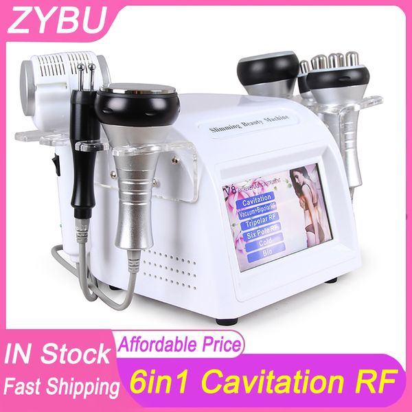 Multifunzionale 6 in 1 40K EMS Vacuum RF Cavitazione Ultrasuoni Lipo Dimagrimento Cellulite Perdita di grasso Lifting facciale Dispositivo di massaggio Salon Spa Body Shaping