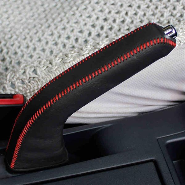 Fall für Mitsubishi Lancer-ex Handbremse Abdeckung Auto Styling Echtes Leder Handbremse Griffe Innendekoration Zubehör Hebel co310M