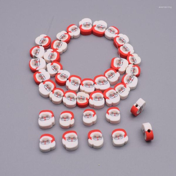 Perlen 10mm Schmuckzubehör Ton Weihnachtsmann Weihnachtsschuhe Baum Polymer für die Herstellung von DIY-Armbändern