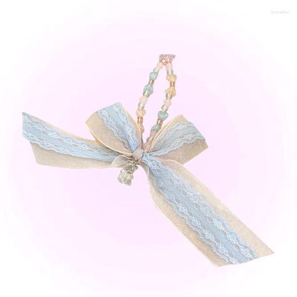 Schlüsselanhänger Ribbon BowKey Chain Damenmode niedlich romantisch Vintage Schlüsselanhänger Charme Korea 90er Jahre ästhetische Tasche Telefon Dekoration Geschenk