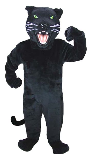Halloween Hochwertiges schwarzes Panther-Maskottchen-Kostüm, Cartoon-Abendkleid, schneller Versand, Erwachsenengröße