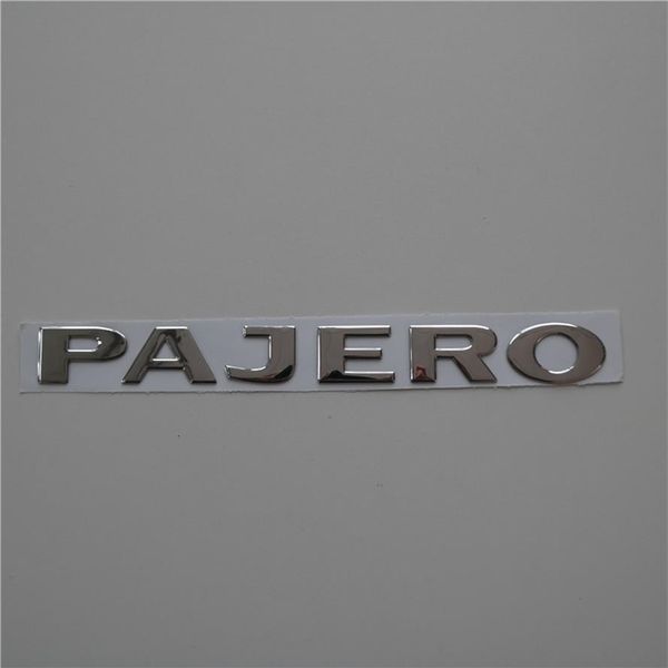 2 ПК, установленные ABS 3D Silver Pajero Car Emblem Значок боковой боковой логотип наклейка с задними наклеек, украшение 3117