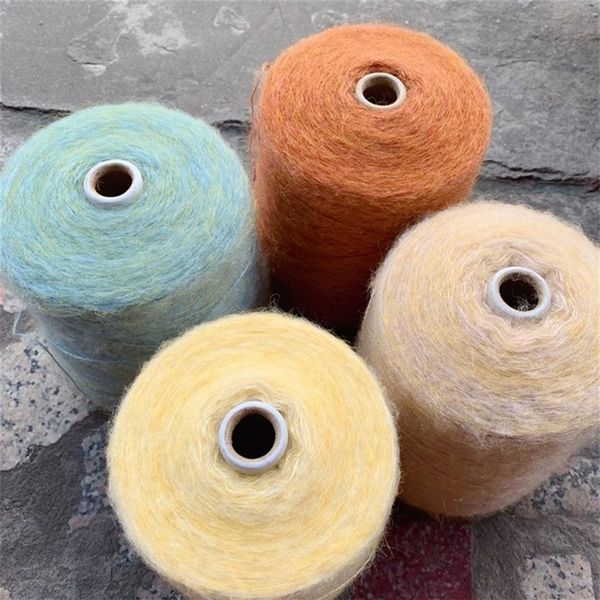 500 g glänzendes Gold-Seidenwolle-Mohair-Garn, weiches Babykaschmir, 25 % Wolle, Schal, Pullover, Handstricknadel, Faden, Häkelmützen, Garn, T200189H