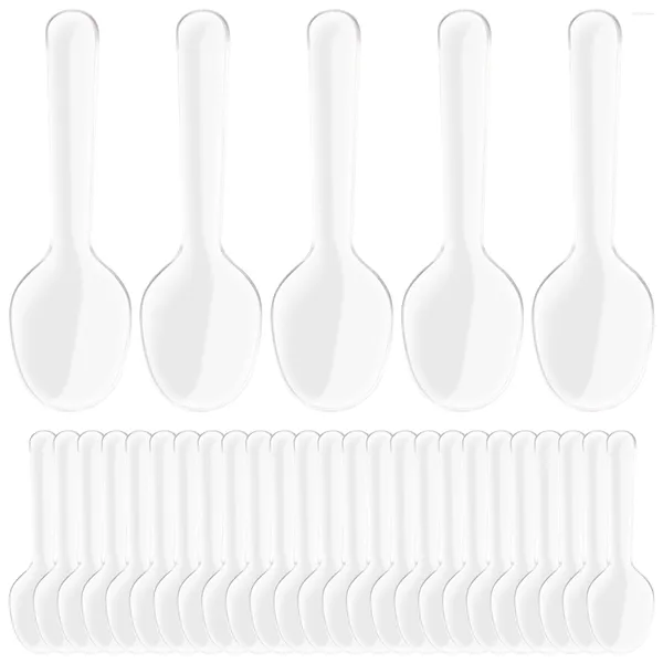 Posate usa e getta 200 pezzi Kit cucchiai di plastica Cucchiaini trasparenti Cucchiaini Posate piccole posate