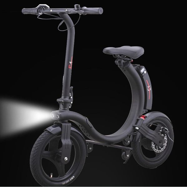 260W Katlanır Elektrikli Bisiklet Off-Road ATV Katlanabilir Uzun Menzilli 5 2AH Güçlü Pil Yetişkinler ve Çocuklar İçin 14 inç Bisiklet Blac277v