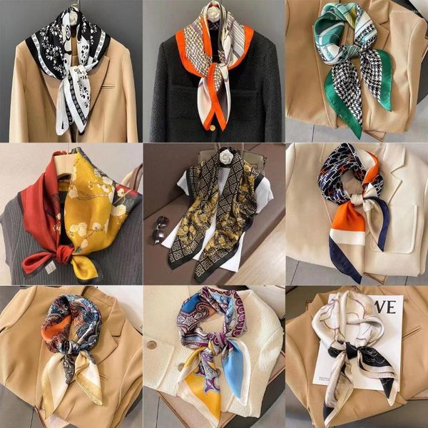 Шарфы 27 дюймов Большой квадратный шарф для чернокожих женщин шелк вьюк