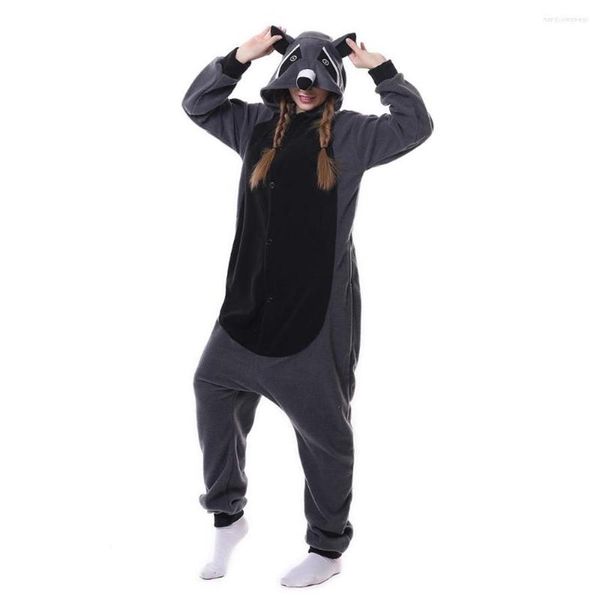 Onesies Pigiama Procione Costumi Anime cosplay Kigurumi Anime Adulti Gatto Orso Squalo Drago Tuta Regalo Di Natale2474