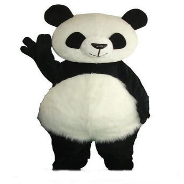 Traje de mascote de panda clássico de fábrica 2019, traje de mascote de urso, traje de mascote de panda gigante 254H