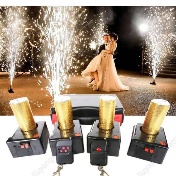 Decorazione per feste Fuochi d'artificio Fontana Base Sistema di accensione Accenditore a filo sicuro Celebration D04 Doppio telecomando 4 canali Sparkle W302U