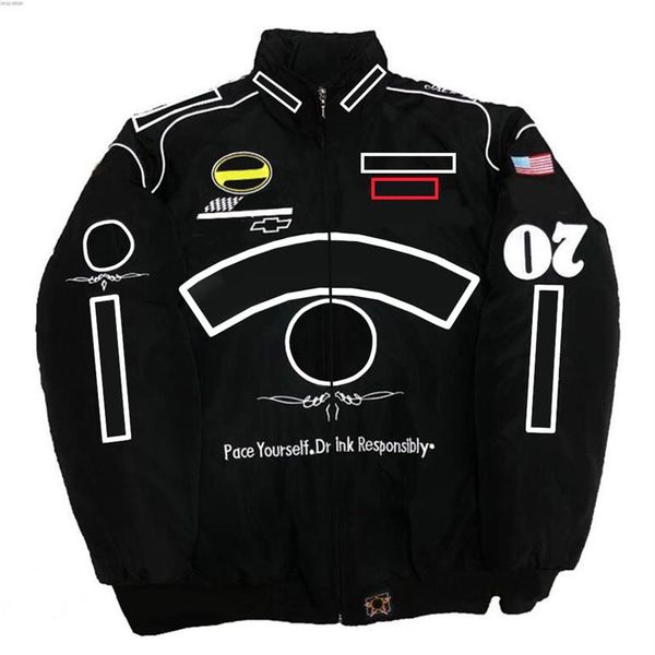 F1 Racing Suit Style Style Retro Style осень зимний пальто новое стиль Formula -One Куртка логотипа с тем же стилем292D