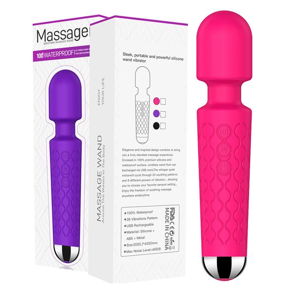 Vibratori Oral Clit AV Magic Wand Vibratori per donne 20 velocità G Spot Massaggiatore vaginale Masturbatore Giocattoli adulti del sesso per donna Sex Shop 230728