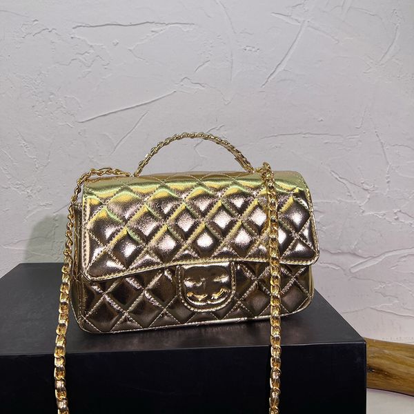 23Ss Designer Damen-Umhängetasche, Leder-Muschelschale, Diamant-Hardware, Metallschnalle, wunderschön gewebtes Oberteil, Tragetasche, Matelassé-Kette, Umhängetasche, Handtasche, 20 x 13 cm