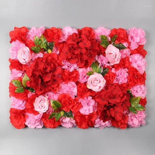 Dekorative Blumen 1PC Simulation Kunststoff Blumenwand Dreidimensionaler Weihnachtshintergrund Pografie Requisiten Gefälschte Dekoration Hochzeit