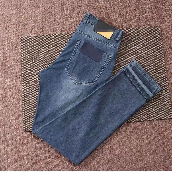 Jeans da uomo di lusso firmati Pantaloni elasticizzati vintage da motocicletta stampati con lettere degli occhi di mostro lavati