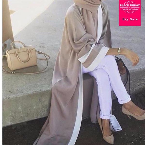 2018 Adulto Casual Moda Listrado Musulmane Turco Dubai Muçulmano Vestido Abaya Cardigã Robes Árabe Oração Adoração Serviço Wj21622871