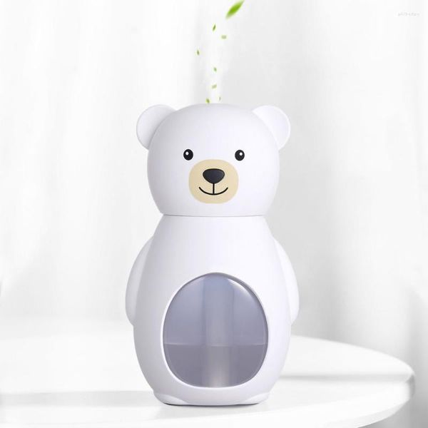 Umidificador de ar ultrassônico Mini Bear Mist umidificadores com filtro sem alimentação USB com tempo de desligamento reduzido para viagens de carro no escritório
