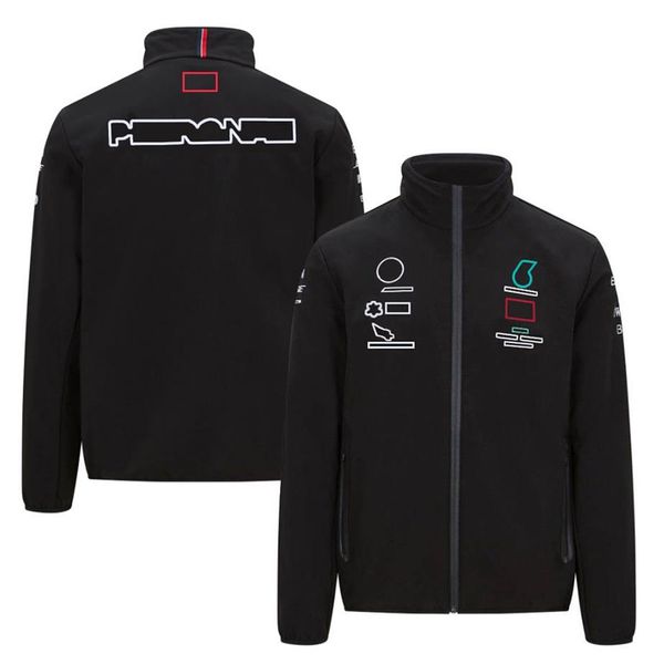 Versão do fã F1 terno de corrida primavera inverno inverno jaqueta jaqueta soft shell casaco jaqueta equitação top camisola personalizada237r