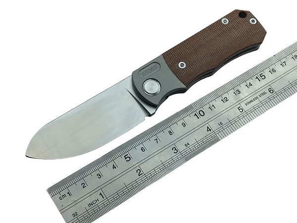 Twosun katlanır bıçaklar d2 bıçağı açık micarta/ tc4 titanyum sap ön açık cep açık aracı TS349-d2-micarta