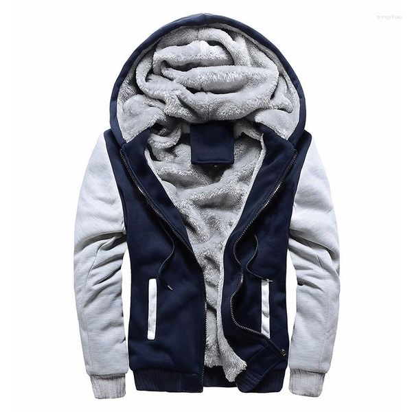 Vestes pour hommes vente 2023 veste épaissie laine d'hiver à manches longues décontracté à capuche vêtements de rue