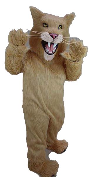 Halloween de alta qualidade SABRE TOOTH CAT mascote traje dos desenhos animados vestido extravagante transporte rápido tamanho adulto