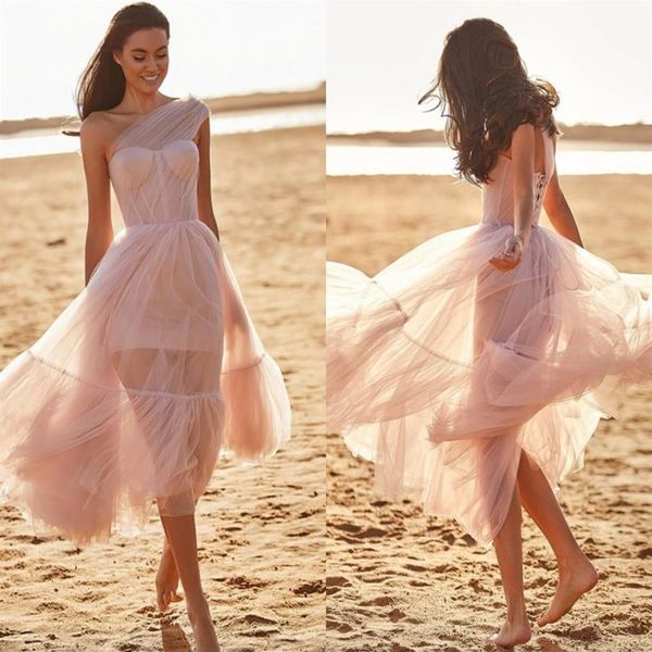 Elegante abito da sera senza maniche con una spalla, abito da sera in tulle, corsetto maxi, abiti da sera, lunghezza tè, abito da festa di ritorno a casa, abiti De271p