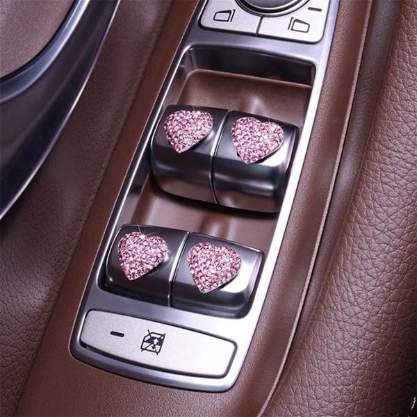 Diamon Car Sticker Decal Crystal Rhinestone Auto Start Engine Ignition Key Bling per la decorazione di interni Accessori Decorations187R