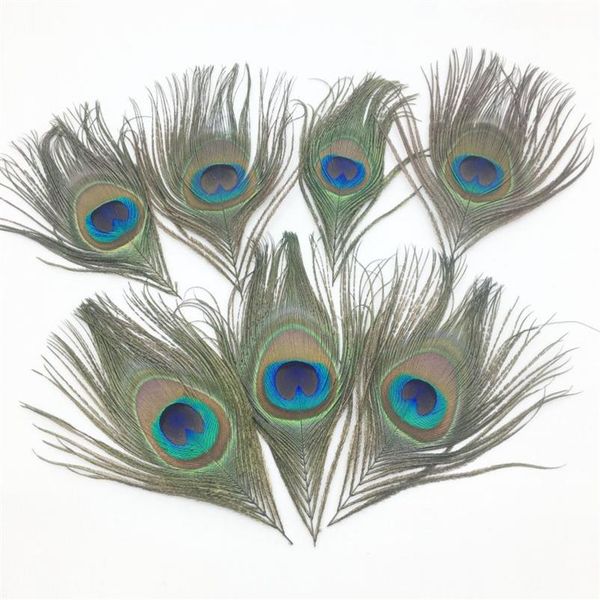 Intero 100 pezzi / lotto Lunghezza 10-15 cm bella piuma di pavone naturale per la fase della festa nuziale decorare la moda davvero Peack Feath351W