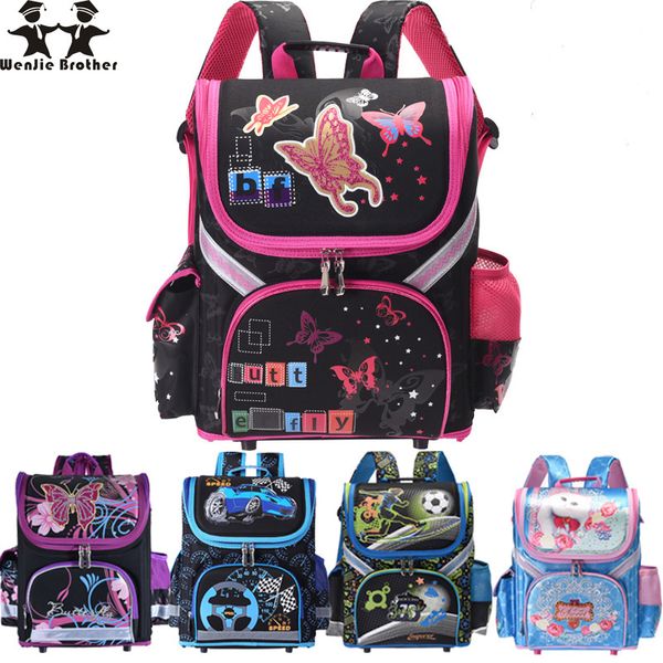 Школьные сумки Wenjie Brother Kids Butterfly School Backback Eva Складывая ортопедические детские школьные сумки для мальчиков и девочек Mochila offantil 230728