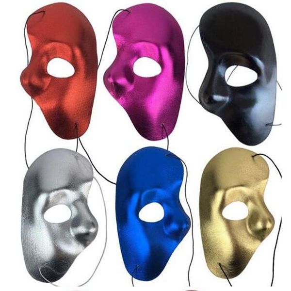 Maschera Sinistra Mezza Faccia Uomo Donna Maschere Masquerade Party Maschere da ballo in maschera Forniture festive di Halloween