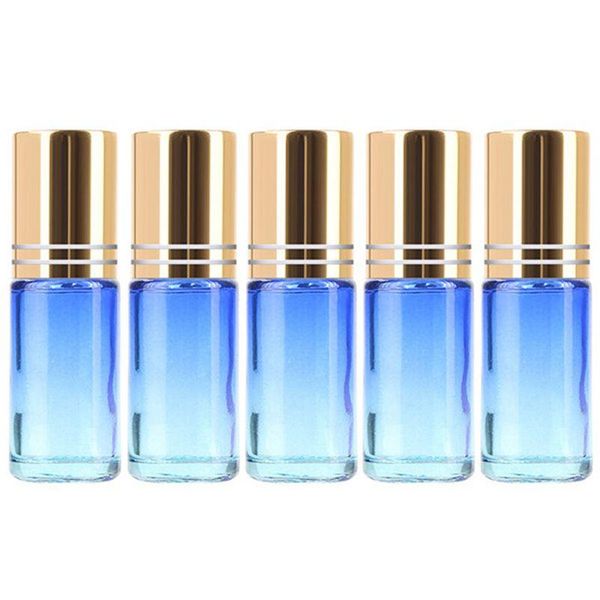 Roll On Bottles 5 ml di vetro vuoto per bottiglia di olio essenziale con sfera in metallo in acciaio contenitore cosmetico barattoli Drop Delivery Office Sch Otdsh