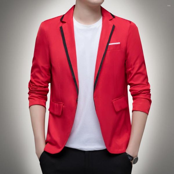 Ternos masculinos 2023 formal rosa vermelho noivo jaqueta casual masculina blazer jaquetas agasalho negócios para festa de casamento baile de formatura blazers